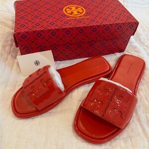 Tory Burch Red Slide Sandals